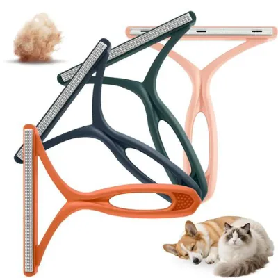 両用毛玉取り器 4個セット 毛玉取り器 毛玉クリーナー 両面使え 生地を傷めない ペット毛 毛玉除去ブラシ 手動 けだまとり 猫用 犬用 衣類/カーペット/布団/シート/ソファー用 4色入
