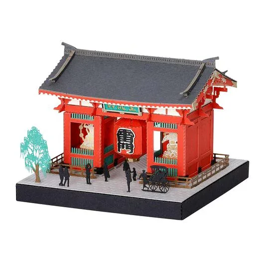 カワダ(Kawada) ペーパーナノ 360 浅草 7x5.7x7cm 12才以上 ペーパークラフト クラフトキット ミニチュアキット インテリア PS-01