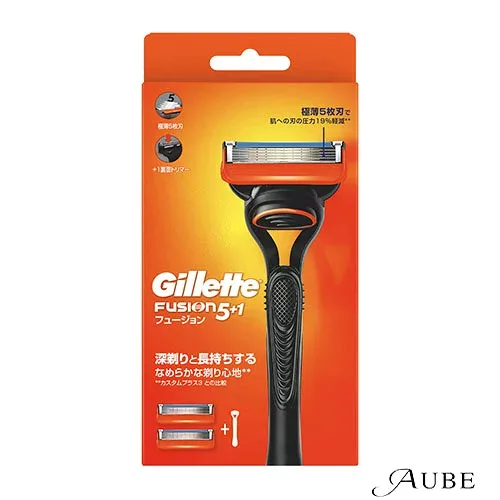 P&G ジレット Gillette フュージョン5+1 マニュアル ホルダー(本体+替刃2個)【ドラッグストア】【宅急便コンパクト対応】