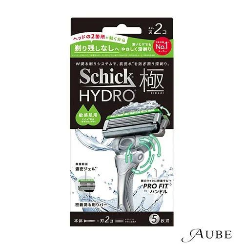 シック ハイドロ極 Schick HYDRO 敏感肌 ホルダー 本体+替刃2個【宅急便コンパクト対応】【ドラッグストア】