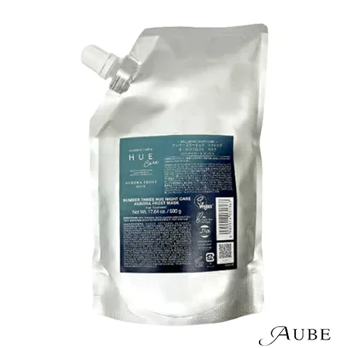ナンバースリー ヒュウ ナイトケア オーロラフロスト マスク 500g 詰め替え【追跡可能メール便1個まで】【宅急便コンパクト対応】