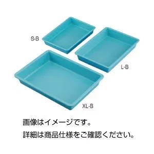 (まとめ)プラスチックバット(ブルー)S-B【×10セット】