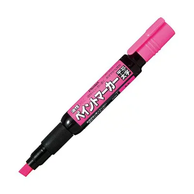(まとめ)ぺんてる 油性ペン ペイントマーカー太字 桃 MWP30-P 1セット(10本)【×2セット】