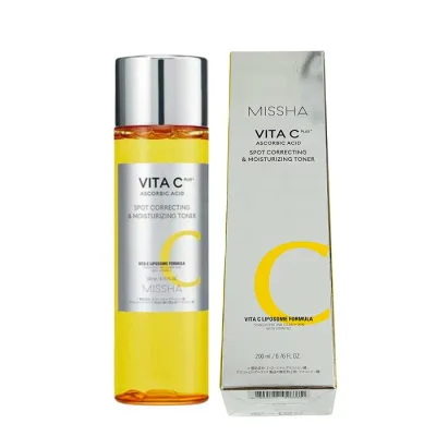 国内発送 韓国コスメ スキンケア MISSHA(ミシャ) ビタシープラス 化粧水 200ml ビタC+ 透明感 ツヤ アスコルビン酸 みずみずしい肌