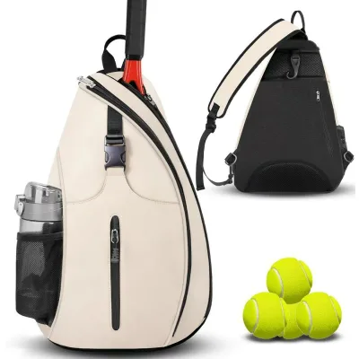 テニスラケットバッグ 軽量 テニスバッグ ワンショルダーバッグ テニストートバッグ ラケット収納 スリングバッグ メンズ レディース 男女兼用 バドミントンラケット対応 スポーツバッグ 多機能