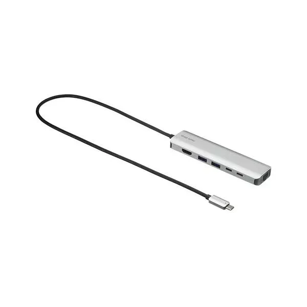 サンワサプライ 8K対応 USB Type-C ドッキングステーション シルバー USB-DKM9S