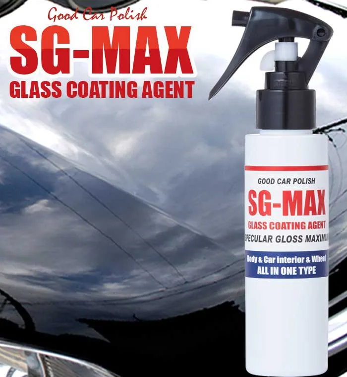ガラスコーティング剤 車 SG-MAX お試し 100ml 撥水 ツヤ出し 簡単施工 ノーコンパウンド 濡れたまま 業務用 プロ仕様 バイク スマホ ホイール 水回り キッチン 掃除 洗車 親水 Oval撥水 日本製 初めての方に