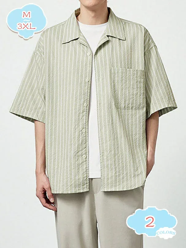 1000円OFFクーポン ビジネスシャツ メンズ 半袖 大きいサイズ 夏服 無地 ゆったり おしゃれ ワイシャツ ノーアイロン 形態安定 かっこいい 吸汗速乾 通気性 トップス 薄手 柔らかい 快適 冷感 襟付き 汗染み防止 シンプル 軽い 涼しい shopcp