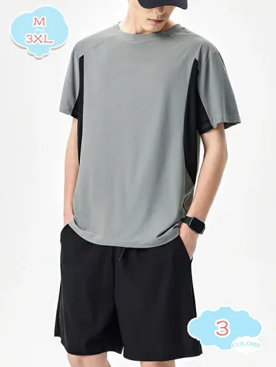 500円OFFクーポン ジャージ 上下 メンズ セットアップ 上下セット 半袖 Tシャツ ハーフパンツ おしゃれ ジャージ スポーツウェア ダンス ランニング トレーニング ルームウェア ウォーキング 父の日 2点セット 部屋着 散歩 春 夏 秋 shopcp