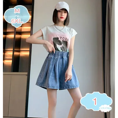 500円OFFクーポン デニム ショート パンツ レディース ジーンズ パンツ 夏 デニムパンツ 短パン 大きいサイズ ゆったり ハイウエスト ウエストゴム ショーパン ハーフパンツ ズボン ポケット付き 着痩 可愛い ボトムス カジュアル 通勤 shopcp