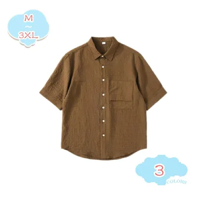 1000円OFFクーポン シャツ メンズ 半袖 カジュアル 夏 薄手 ゆったり 無地 おしゃれ 大きいサイズ 軽い 柔らかい かっこいい 通気性 ワイシャツ ビジネス カジュアル yシャツ おしゃれ 夏用 清涼 涼しい 涼感 服 軽い シンプル shopcp