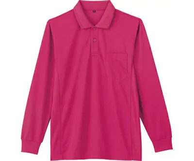 【10月限定店内全品ポイント5倍】WHISEL(自重堂) 長袖ポロシャツ ワイン LL 85884 1枚