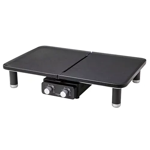 evercookDECO ホットプレート DUO GRILL 温度調節機能付き 洗いやすい 収納しやすい ホームパーティー 焼肉 グリル 送料無料