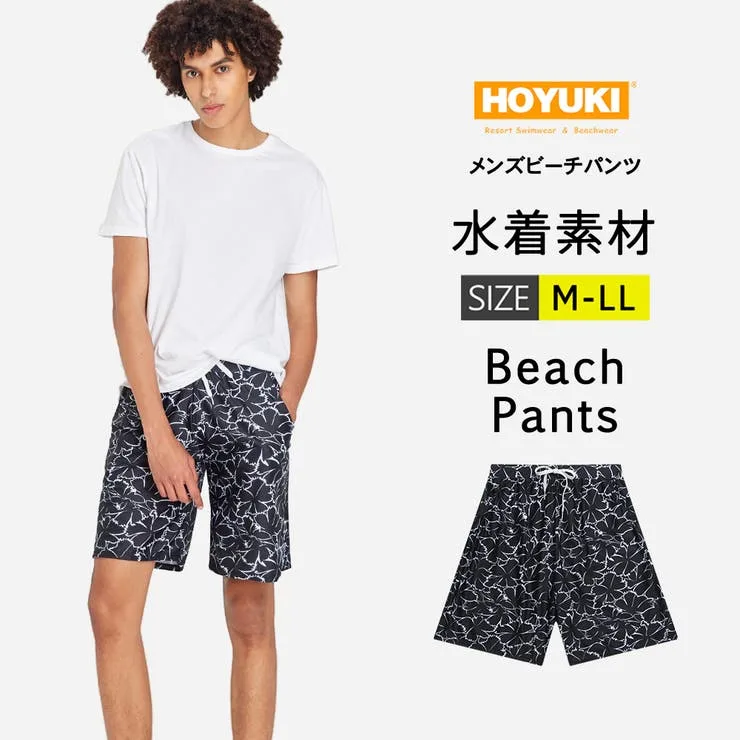 【10%OFFクーポン!10/21(水)9:59まで】HOYUKI 水着 メンズ 海水パンツ サーフパンツ 海水浴 プール 温泉 ハーフパンツ サーフィン ストレッチ メンズ 海パン 夏フェス 厚手 マリン 海外旅行 夏休み 花柄 総柄 野外 M/L/L