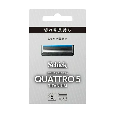 シック クアトロ5 チタニウム替刃 4個入【正規品】【k】【mor】【ご注文後発送までに2週間前後頂戴する場合がございます】