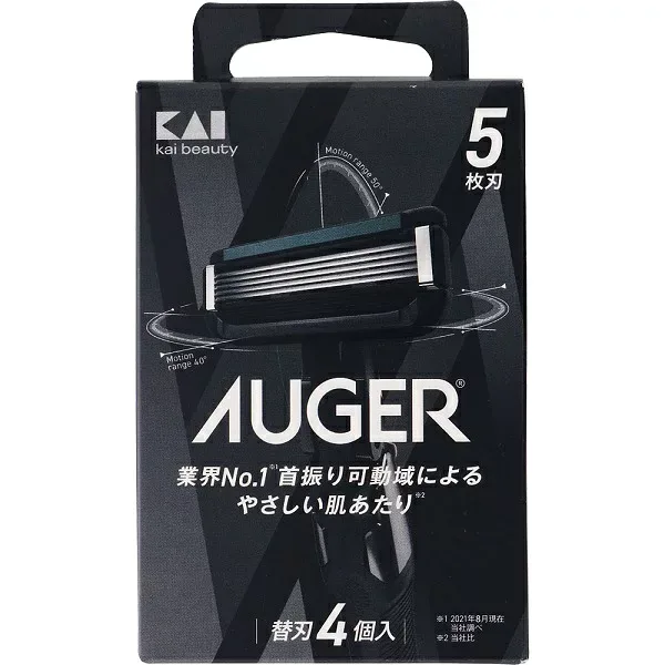 【5個セット】 貝印 AUGER 替刃 4個入×5個セット 【正規品】【k】【ご注文後発送までに1週間前後頂戴する場合がございます】