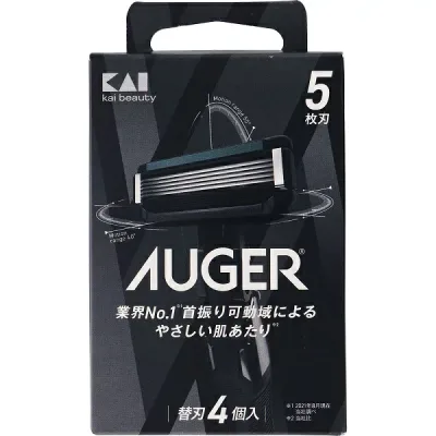 【5個セット】 貝印 AUGER 替刃 4個入×5個セット 【正規品】【k】【ご注文後発送までに1週間前後頂戴する場合がございます】