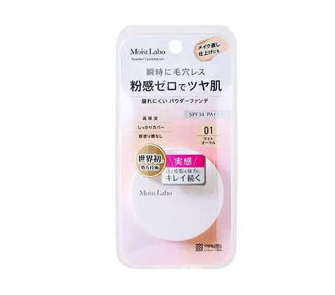 明色 モイストラボ パウダレスフィット ファンデーション 01 ライトオークル(1個)【正規品】