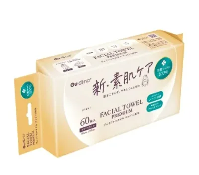 【10個セット】 青山通商 グディナ フェイシャルタオルプレミアム 新・素肌ケア 使い捨てタイプ(60枚入)×10個セット【正規品】