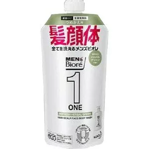 【10個セット】 メンズビオレONE オールインワン全身洗浄料 ハーブルグリーンの香り つめかえ用 340mL×10個セット【正規品】
