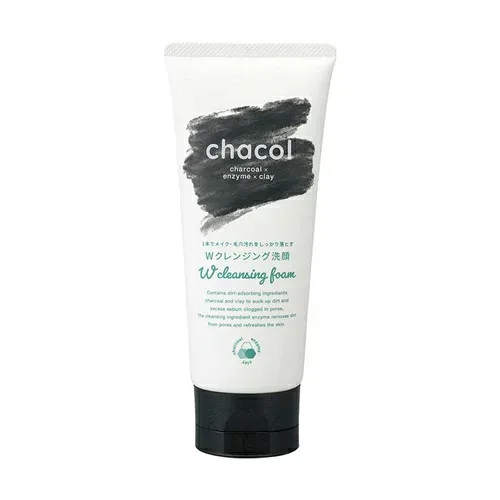 【48個セット】【1ケース分】 熊野油脂 chacol 炭&酵素 Wクレンジング洗顔フォーム(130g)×48個セット 1ケース分 【正規品】【ori】