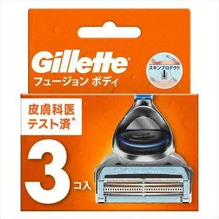 ジレット フュージョン ボディ カミソリ 替刃 男性(3個入)【正規品】【mor】