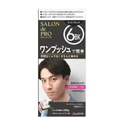 ダリヤ サロンドプロ ワンプッシュメンズカラー 6BK ライトブラック(1セット)【正規品】