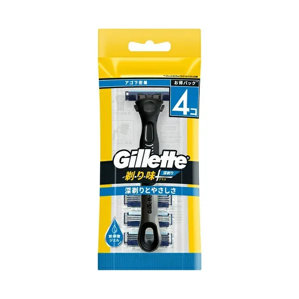 P&G ジレット 剃り味プラス カミソリ 男性用 本体+替え刃(1セット)【正規品】【mor】【ご注文後発送までに2週間前後頂戴する場合がございます】
