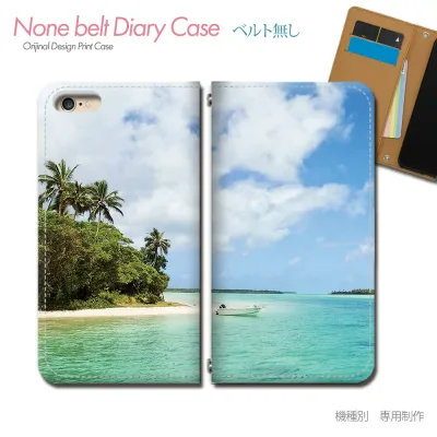 Galaxy A55 5G SCG27 Smartphone Case Notebook Type No Belt Sea Resort Sandy Beach Sunset Sunset Palm Smartphone Cover Sea No Band Magnet Notebook Mobile Case eb29704_01 Galaxy Galaxy Five G