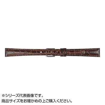 MIMOSA(ミモザ) 時計バンド RA型押ワニ 13mm ダークブラウン (美錠:銀) CRA-B13【送料無料】 メール便対応商品