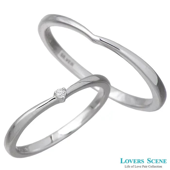 【ポイント2倍!12日まで!】 ラバーズシーン LOVERS SCENE シルバー ペア リング 指輪 アクセサリー ダイヤモンド 7〜15号 11〜21号 LSR-0128-P