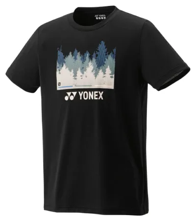 YONEX ヨネックス ユニドライTシャツ フィットスタイル ブラック XO 16804 7 | スポーツ スポーツウェア 競技 テニス 軟式 硬式 バトミントン ウェア シャツ 半袖 UVカット 吸汗 速乾 クール 制電 ストレッチ ゲームウェア ユニフォーム ユニセックス 男女兼用