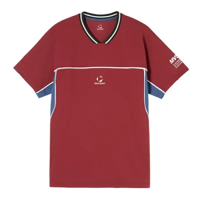 DESCENTE Short Sleeve Practice Shirt Red O SV6SHT10U RD00 | Sportswear Tops Short Sleeve Shirt Short Sleeve Sweat Absorbent Quick Dry Stretch Unisex Unisex Men Women Volleyball Training Volleyball Wear