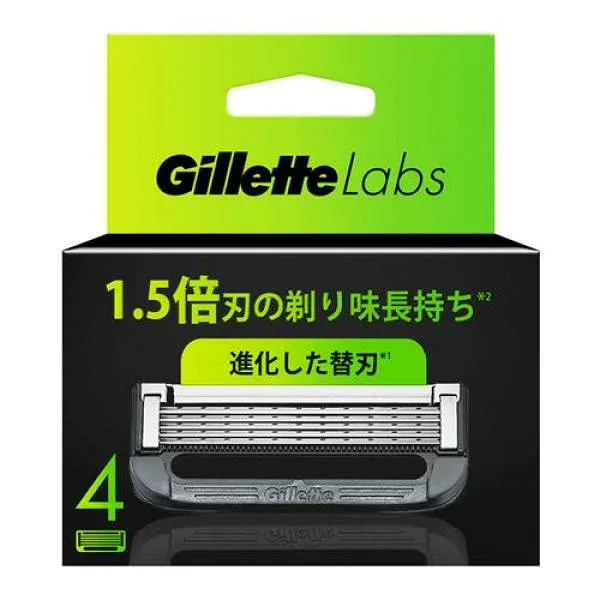 【送料無料!(地域限定)】ジレットラボ 角質除去バー搭載カミソリ用 替刃 4個入