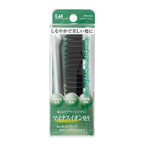 【送料無料!(地域限定)】貝印 イオンエステ 折りたたみヘアケアブラシ KQ3071 1本