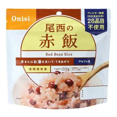 【送料無料!(地域限定)】尾西食品 長期保存食 尾西の赤飯 100g