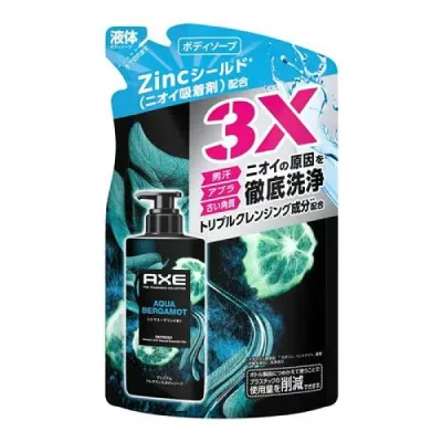 【送料無料!(地域限定)】AXE アックス プレミアムフレグランスボディソープ アクアベルガモット 詰め替え用 350g