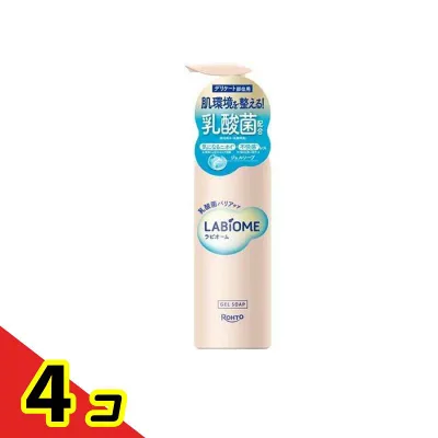 【送料無料!(地域限定)】ロート製薬 ラビオーム バリアビオソープ ポンプ本体 180mL 4個セット