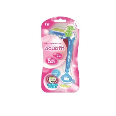 【送料無料!(地域限定)】貝印カミソリ aquafit アクアフィット 敏感肌用 2本入