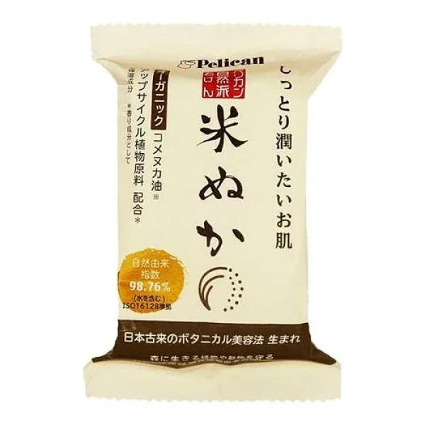 【送料無料!(地域限定)】ペリカン石鹸 ペリカン自然派石けん 米ぬか 100g× 1個入