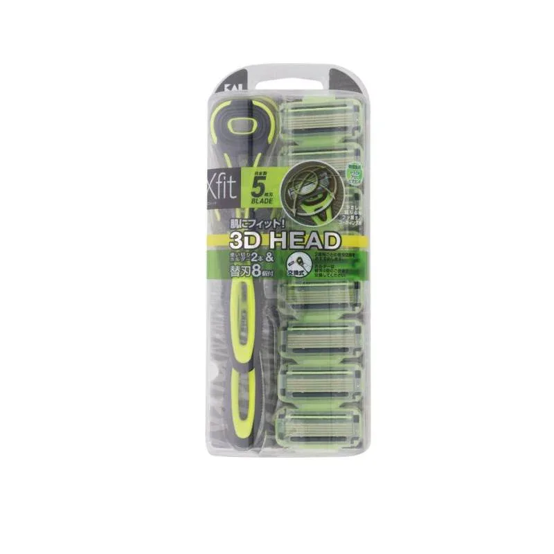 【3980円以上で注文可能】貝印カミソリ Xfit クロスフィット 敏感肌用 バリューパック ホルダー2本&替刃 8コ付