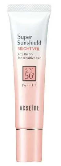 ★ネコポスで配送★アクセーヌ スーパーサンシールド ブライトヴェール01<ピンクベージュ> 22g/SPF50+・PA++++ (日やけ止めベースクリーム) / ★★ 日焼け止め 日焼けどめ 日焼止め 低刺激 ACSEINE 正規取扱店