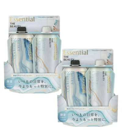 エッセンシャル ザビューティ バリアシャンプー 340ml+コンディショナー 340ml 詰替用 つり下げペア フローラルリュクス香り ×2個セット