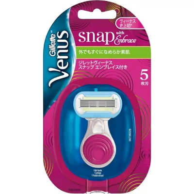 ヴィーナス 女性用カミソリ エンブレイススナップ 本体 専用ケース付