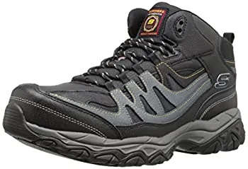 【中古】【輸入品・未使用】Skechers Work Men's Holdredge - Rebem Black Leather/Charcoal Trim 10.5 EE US EE - Wide