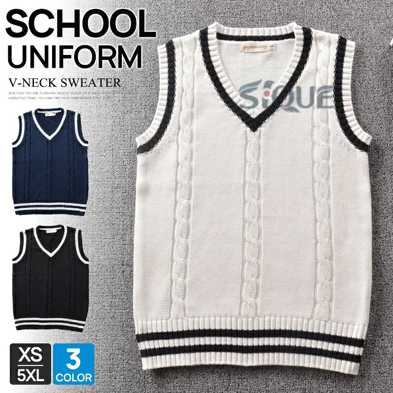 ベスト ニットベスト 女子 コットン 制服 ベスト レディース 無地 Vネック 学生服 中学 学校 高校生 通学 人気 入学式 卒業式 中学生 高校生 jk制服 スクール 七五三 ブレザー 女の子 男の