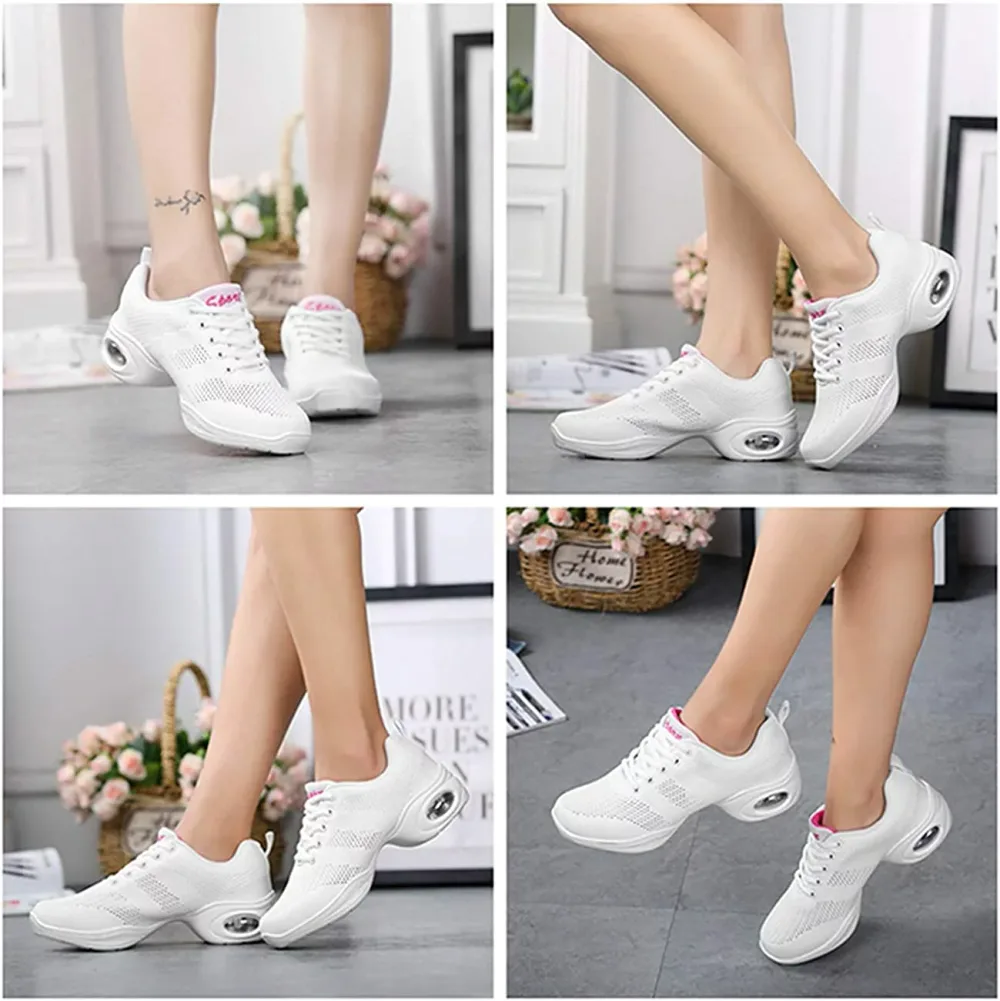 Women's Dance Sneakers Platform Sneakers Dance Dance Shoes Jazz Shoes Jazz Dance Sneakers Split Sole Cheerleading Women's Shoes Breathable Hip Hop 22.0cm-25.5cm
