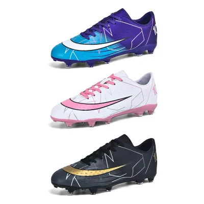 サッカーシューズ メンズ レディース ジュニア サッカー トレーニングシューズ フットサルシューズ 屋内と屋外 football shoes 滑り止 軽量 ファッション 男女兼用 22.5cm-27.5cm