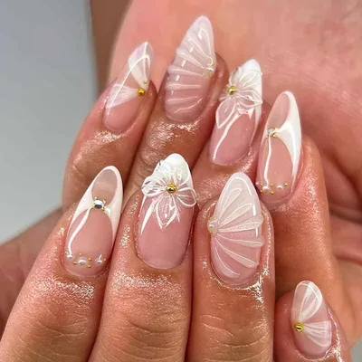 ネイルチップ レディース 立体花弁 ピンク グラデーション フレンチ スクエア ショートタイプ 光沢仕上げ 接着剤不要 ネイルシール マニキュア 付け爪 24枚セット つけ爪 貼るだけ セルフネイル 簡単装着 ジェルネイル風 おしゃれ かわいい デザイン