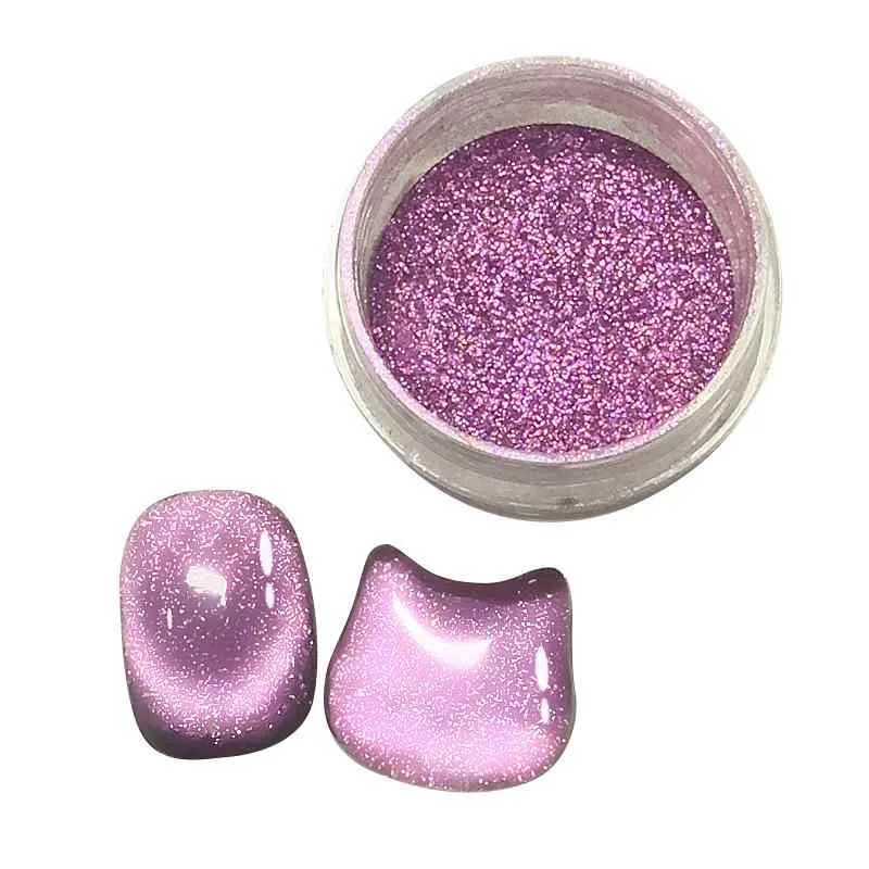 ネイル用品 ネイルアート キャットアイパウダー 9D 磁石 マグネットパウダー 偏光 高品質 高輝度 変色龍 カメレオンカラー 輝き グリッター ジェルネイル デコレーション 3Dアート用 鮮やか 光沢感 きらめき パウダー状 原材料 0.3g セルフネ